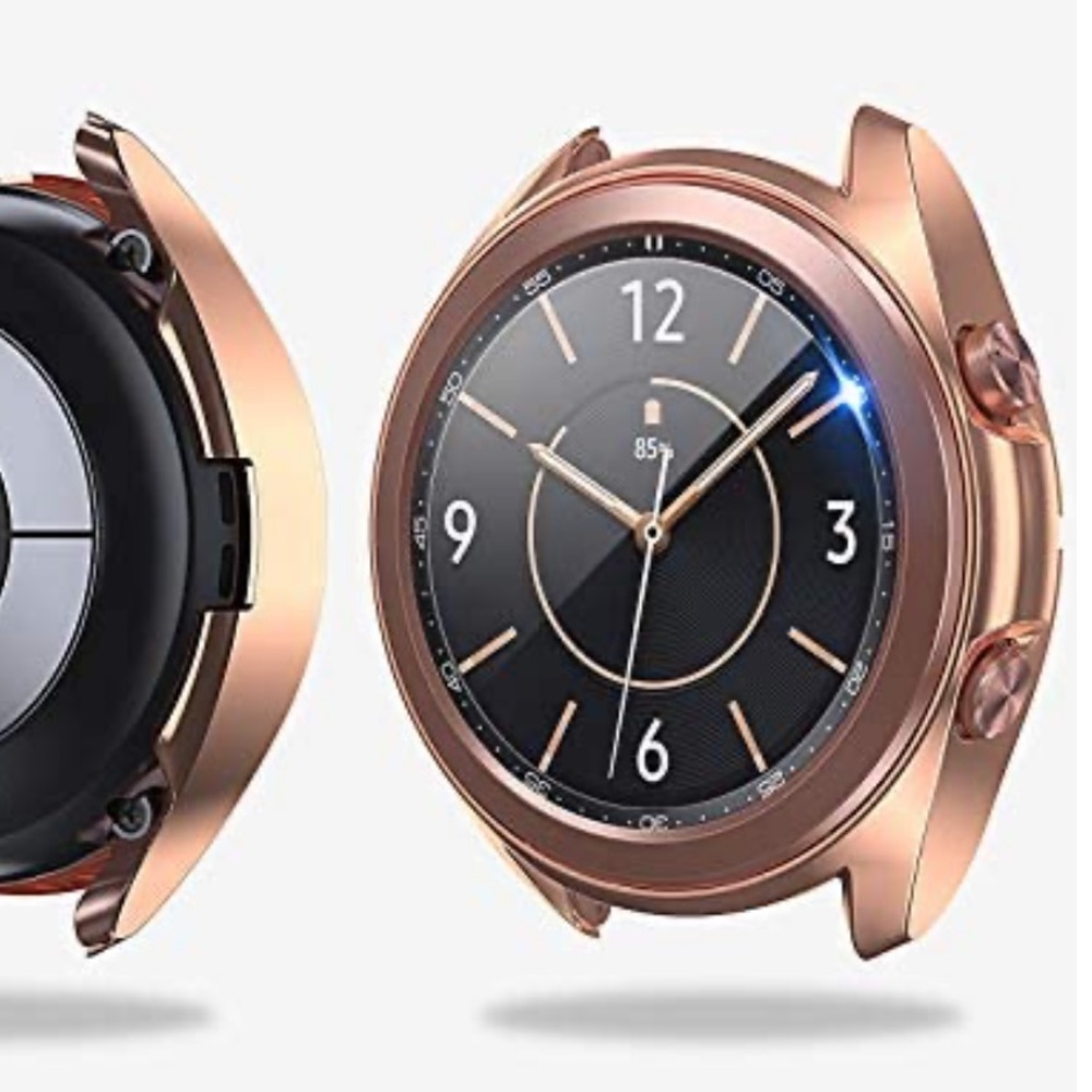 Galaxy Watch 3 41/45mm Rose Gold -Case Cover Soft TPU Anti-Scratch Rugged Bumper